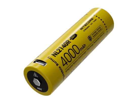 Аккумулятор литиевый Li-Ion 21700 Nitecore NL2140R 3.6V (4000mAh, USB Type-C)